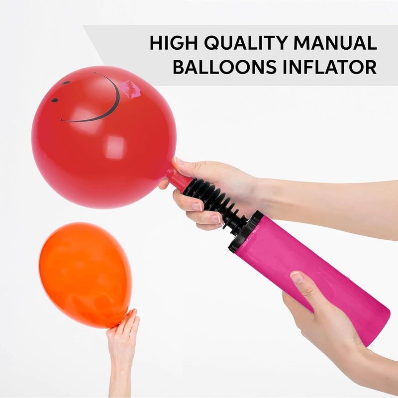 RMTech Balloon Pump, Inflator for Balloons, Toy Blower, Helium Pump, Foil and Confetti Professional Pumper, Manual Hand Pump, Dual Action Hand Air Pump for Balloons. (wine) - Image 5